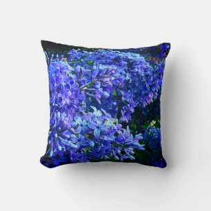 Bild av blått lila lilacus romantic blue blommigt kudde