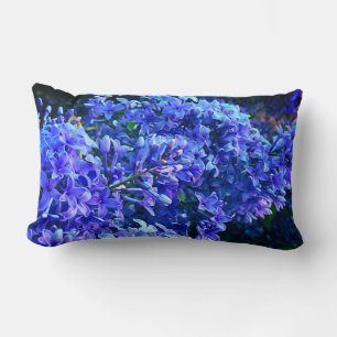 Bild av blått lila lilacus romantic blue blommigt lumbarkudde