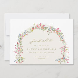 Bild av blommigten elegant i  vår bröllop spara datumet