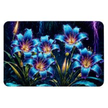 Bild av blommor natteträdgård