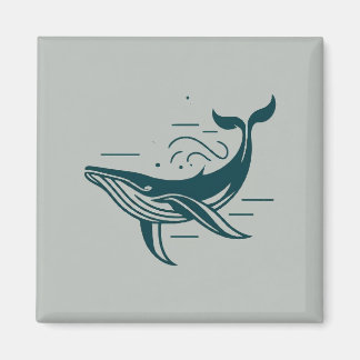 Bild av Blue Whale Swimming Magnet