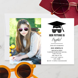 Bild av Bright Future Sunglasses Girl Photo Studen Inbjudningar