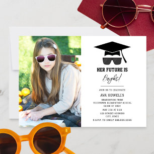 Bild av Bright Future Sunglasses Girl Photo Studen Inbjudningar