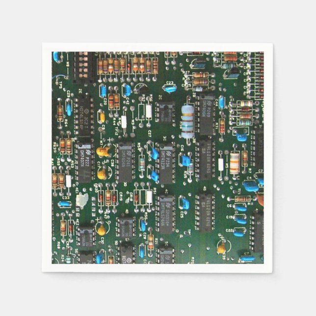 Bild av Computer Electronics Prated Circuit Board Pappersservett (Framsidan)