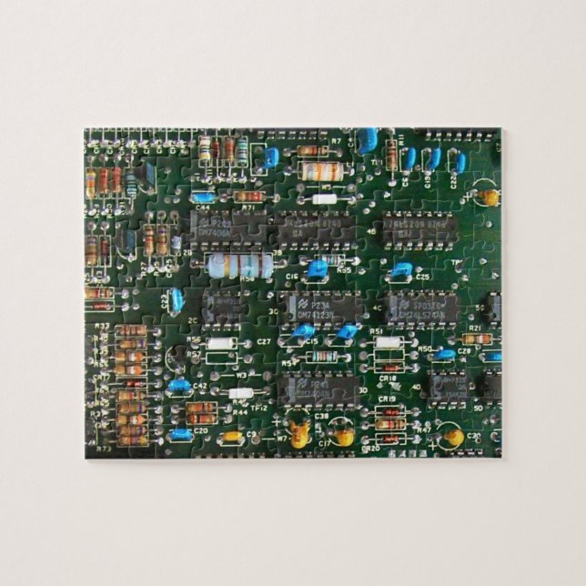 Bild av Computer Electronics Prated Circuit Board Pussel (Horisontell)