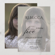 Bild av cute-tjejen födelsedagsfest inbjudan