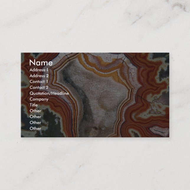 Bild av den Dryhead agaten Visitkort (Framsida)