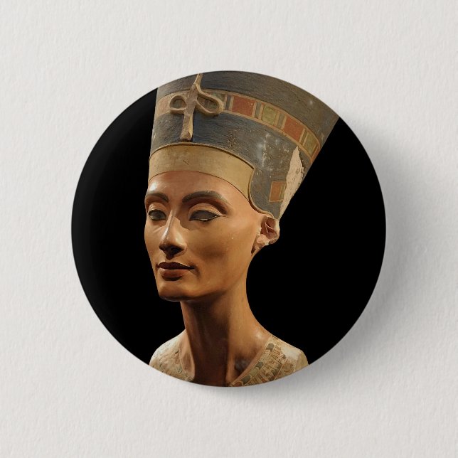 Bild av den Nefertiti bysten i det Neues museet Knapp (Framsida)