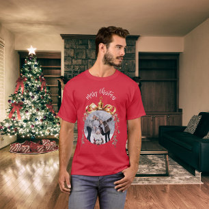Bild av den röda julfamiljen t shirt