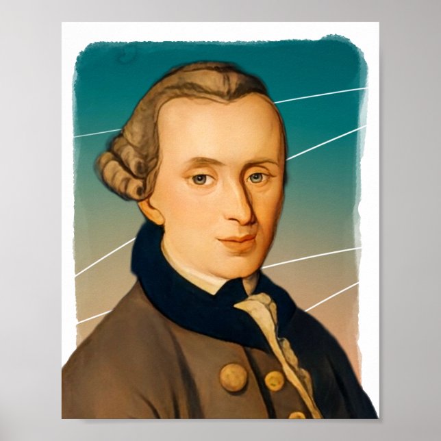 Bild av den tyska filosofen Immanuel Kant Poster (Framsidan)