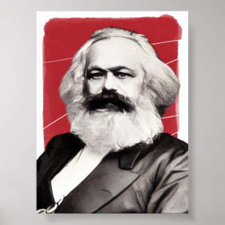 Bild av den tyska filosofen Karl Marx Poster