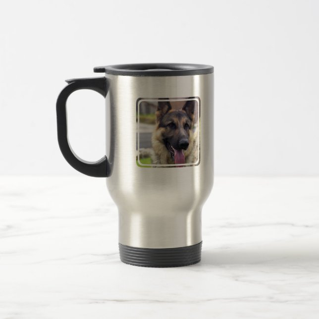 Bild av den tyska herdetravel mug resemugg (Vänster)