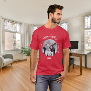 Bild av den vita julfamiljen namn t shirt