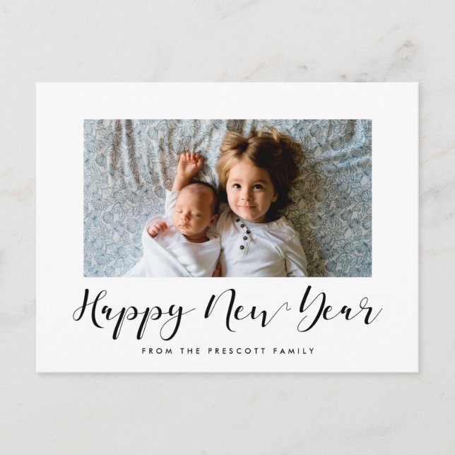 Bild av elegant calligraphy Gott nytt år Vykort (Framsida)