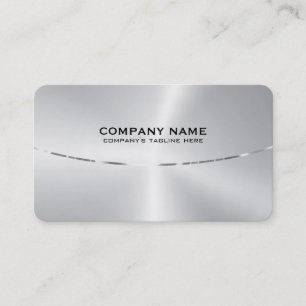 Bild av en luxury Metallic Faux Silver Struktur Visitkort