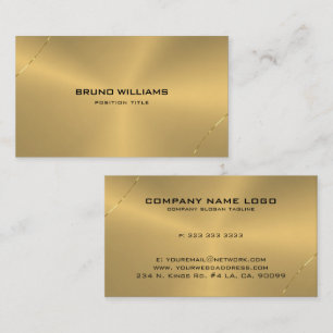 Bild av en metallisk guld shiny-linjeaccent visitkort