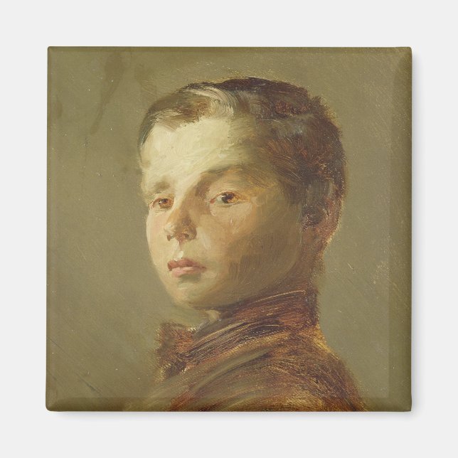 Bild av en pojke, 1875 magnet (Framsidan)