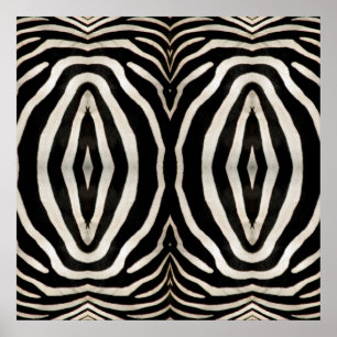 Bild av en riktig Zebra-Päls Poster