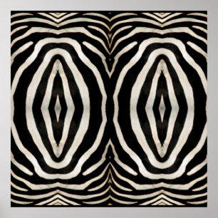 Bild av en riktig Zebra-Päls Poster