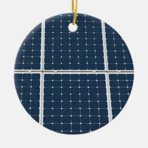 Bild av en solenergipanel roligt julgransprydnad keramik