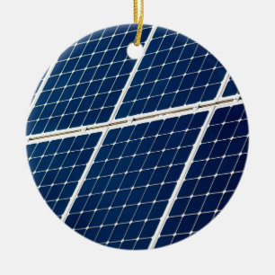 Bild av en solenergipanel roligt julgransprydnad keramik