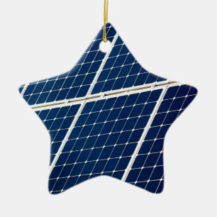 Bild av en solenergipanel roligt julgransprydnad keramik