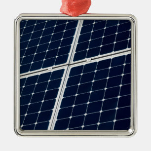 Bild av en solenergipanel roligt julgransprydnad metall