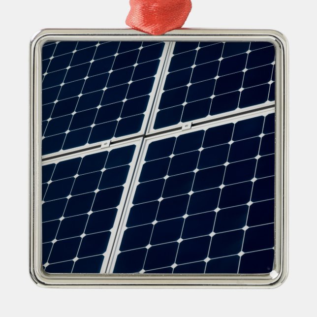 Bild av en solenergipanel roligt julgransprydnad metall (Framsidan)