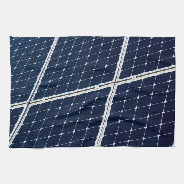 Bild av en solenergipanel roligt kökshandduk (Horisontell)