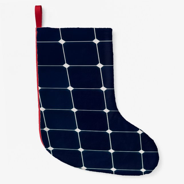 Bild av en solenergipanel roligt liten julstrumpa (Framsidan)