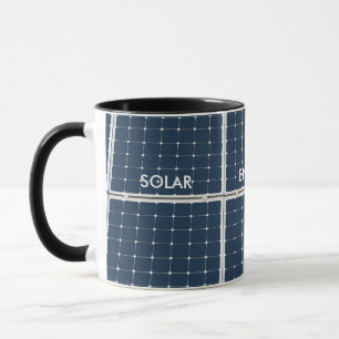 Bild av en solenergipanel roligt mugg