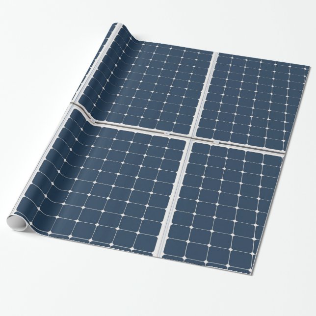 Bild av en solenergipanel roligt presentpapper (Utrullad)