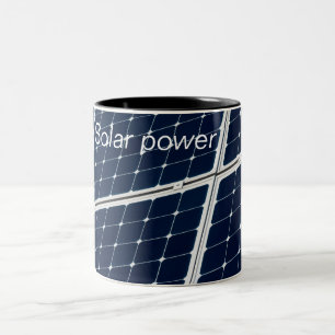 Bild av en solenergipanel roligt Två-Tonad mugg