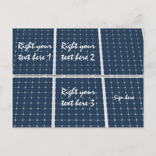 Bild av en solenergipanel roligt vykort