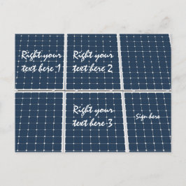 Bild av en solenergipanel roligt vykort