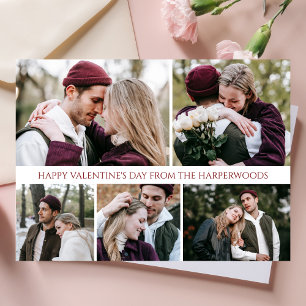 Bild av enkelt romantiskt Kärlek-familjen valentin Julkort