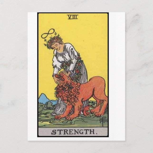 bild av ett styrkort för tarot vykort (Framsida)
