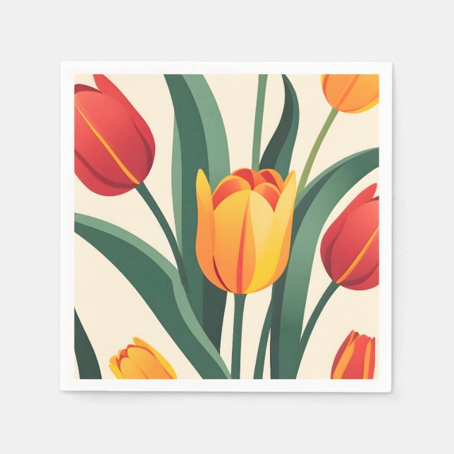 Bild av fet Tulip Pappersservett (Framsidan)