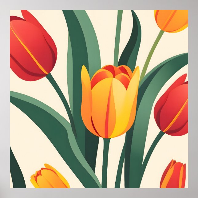 Bild av fet Tulip Poster (Framsidan)