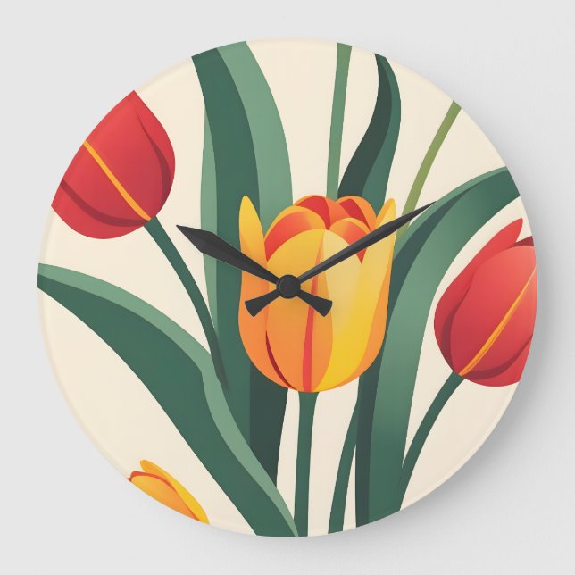 Bild av fet Tulip Stor Klocka (Framsida)
