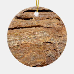 Bild av Fossilized trä Julgransprydnad Keramik