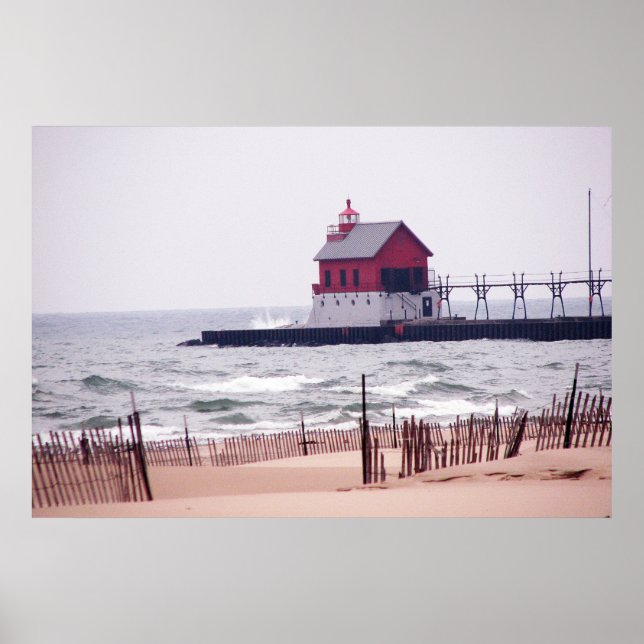 Bild av Grand Haven Beach Poster (Framsidan)