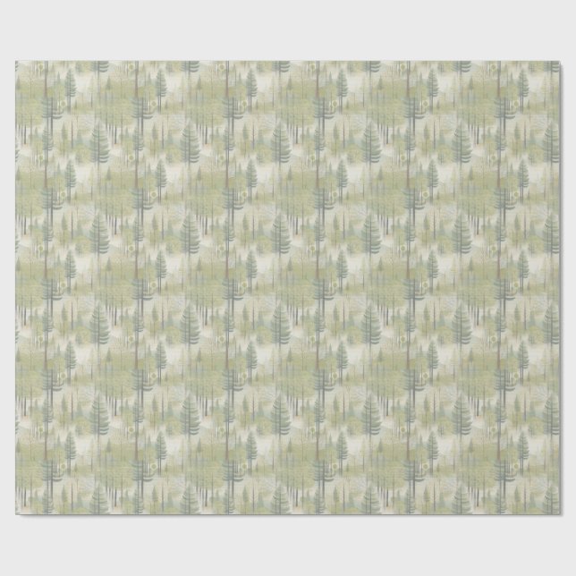 Bild av gräs träd i ett modernt stil presentpapper (Platt)