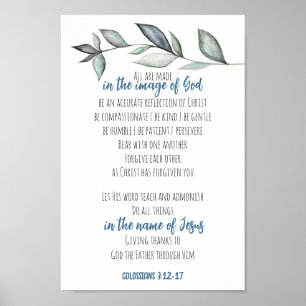 Bild av Gud på Bible Verse Scripture Wall Art Bild Poster