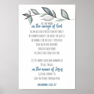 Bild av Gud på Bible Verse Scripture Wall Art Bild Poster