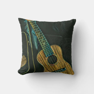 Bild av guitar-spelare i vintage kudde
