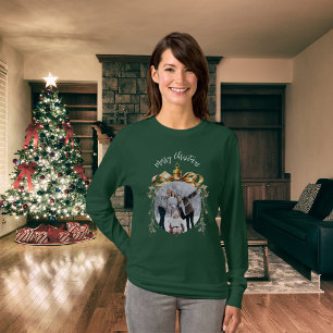 Bild av guld-bauble-familjen grönt t shirt