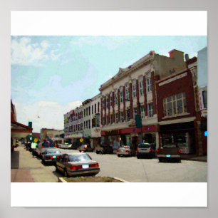 Bild av i stadens centrum Leavenworth, KS, kanfas Poster