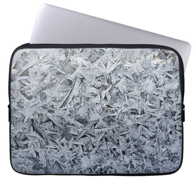 Bild av Ice Frost Crystals Struktur Laptop Fodral (Framsidan)
