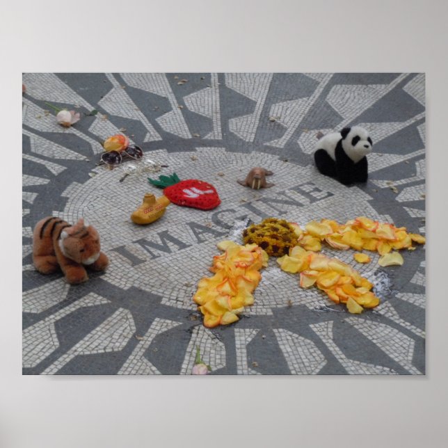 Bild av Imagine Strawberry Fält Central Park NYC Poster (Framsidan)